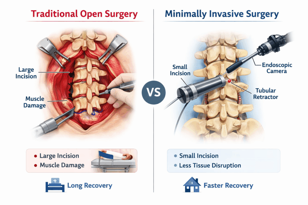 Minimally Invasive Spine Surgery vs. Open Surgery